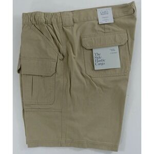 Croft and Barrow Cargo Shorts Men 52 Side Elastic Waistband Big Tall